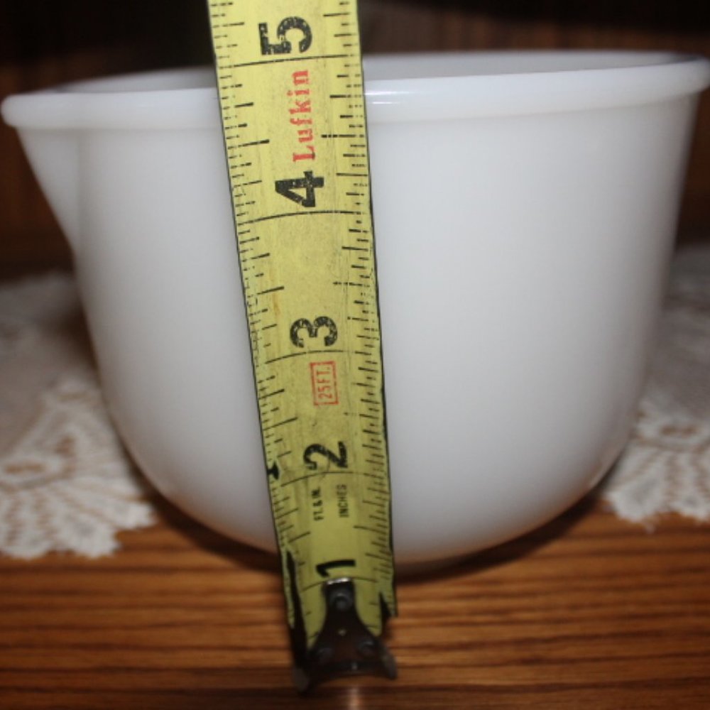 vintage sunbeam milk glass mixing bowl #3